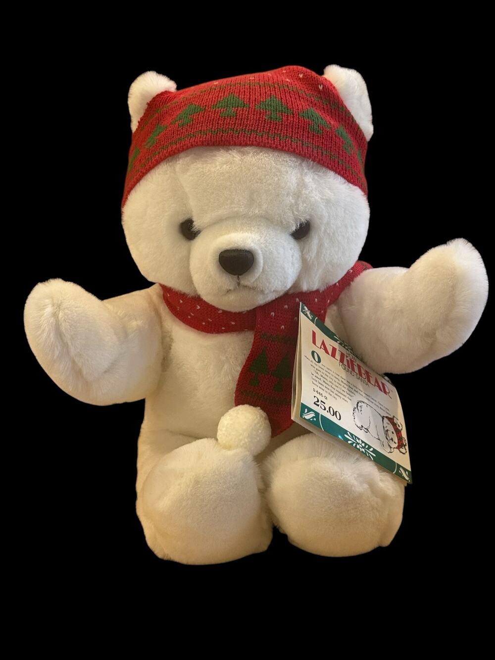Lazziebear Large Polar Bear with Tags Christmas Plush Decor